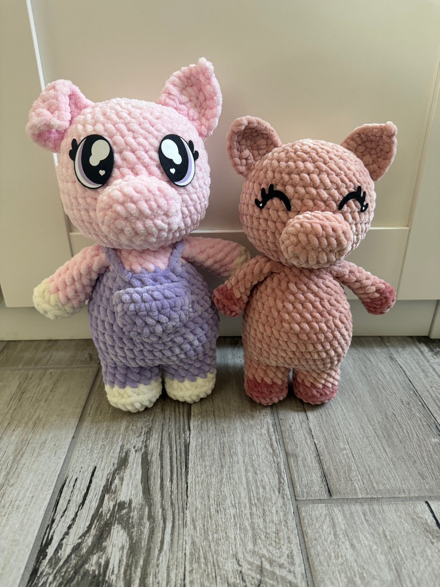 *Pattern Pack* Pig, Pig with Overalls, and mini NO SEW Pig Crochet Pattern Pack (PDF only)