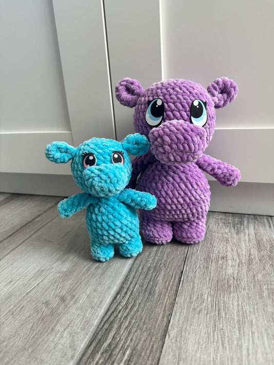 *Pattern Pack* Hippo and mini NO SEW Hippo Crochet Pattern Pack (PDF only)