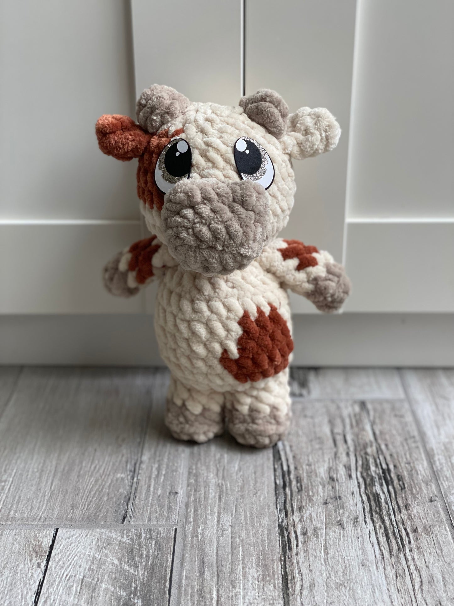 Mini NO SEW cow Crochet Pattern (PDF only)